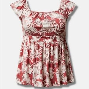 Torrid Dusty Rose Babydoll Cinched Tank